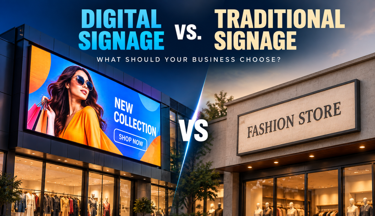 How to Choose Between Digital and Traditional Signage